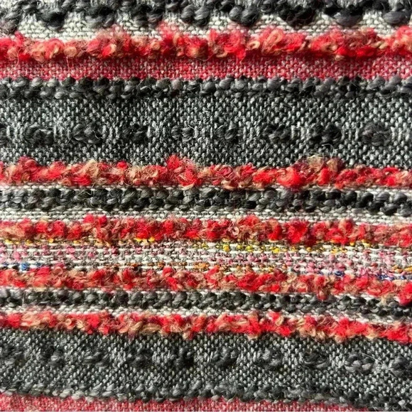 Vintage Sag Harbor 8 Petite Tweed Wool Blend Embroidered Hem Pencil Skirt Gray - Picture 4 of 11